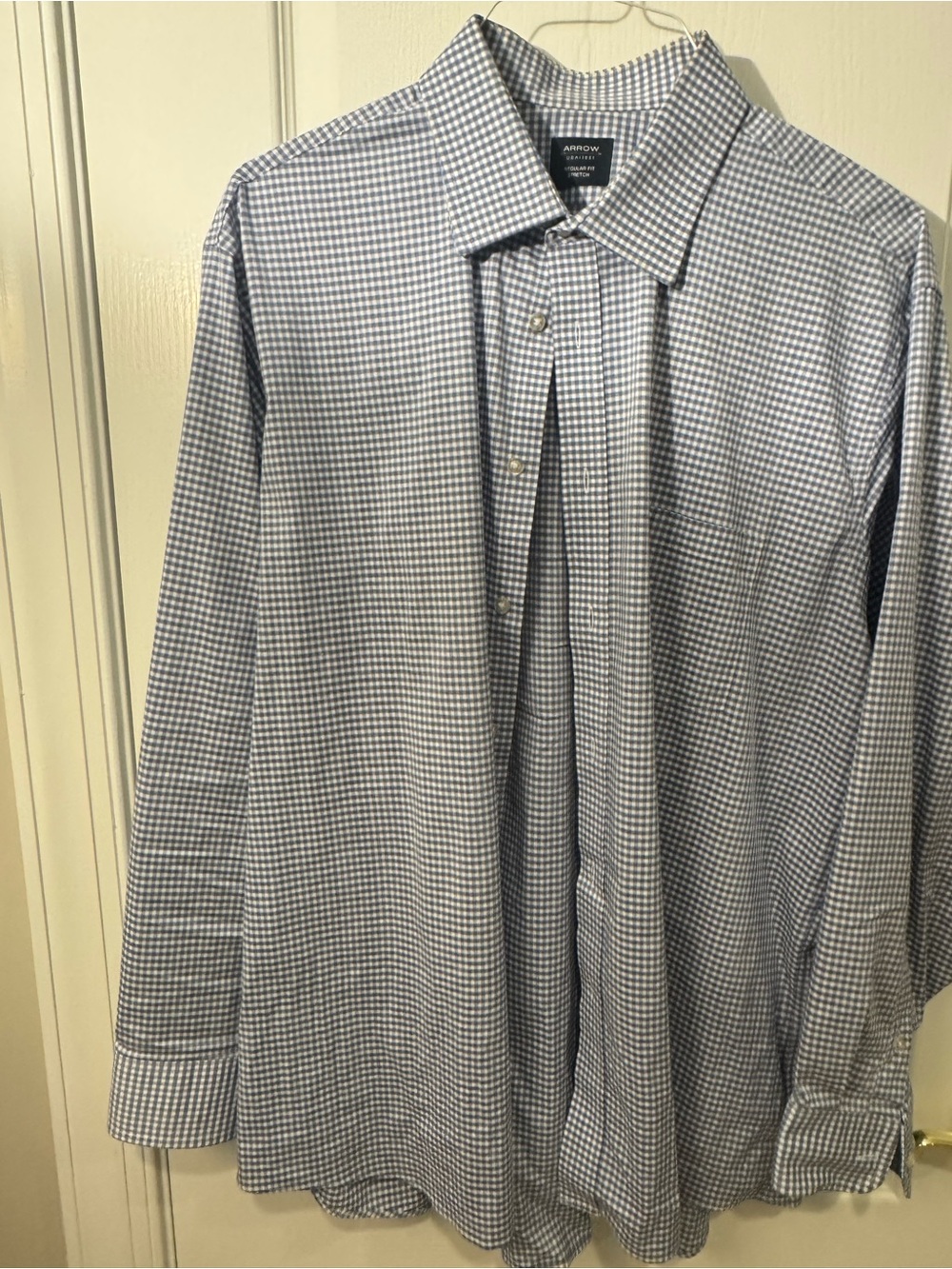 Arrow Blue and White Gingham Dress Shirt
